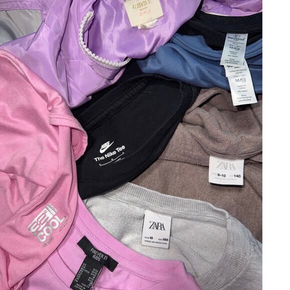 8 Piece Bundle Lot Girls Crop Top Hoodie Sweatshirt - Picture 8 of 8